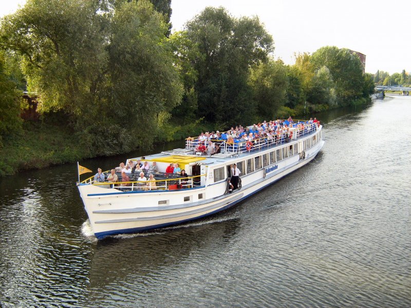 MS Kehrwieder auf dem Berlin-Spandauer-Schifffahrtskanal, 2. September 2008