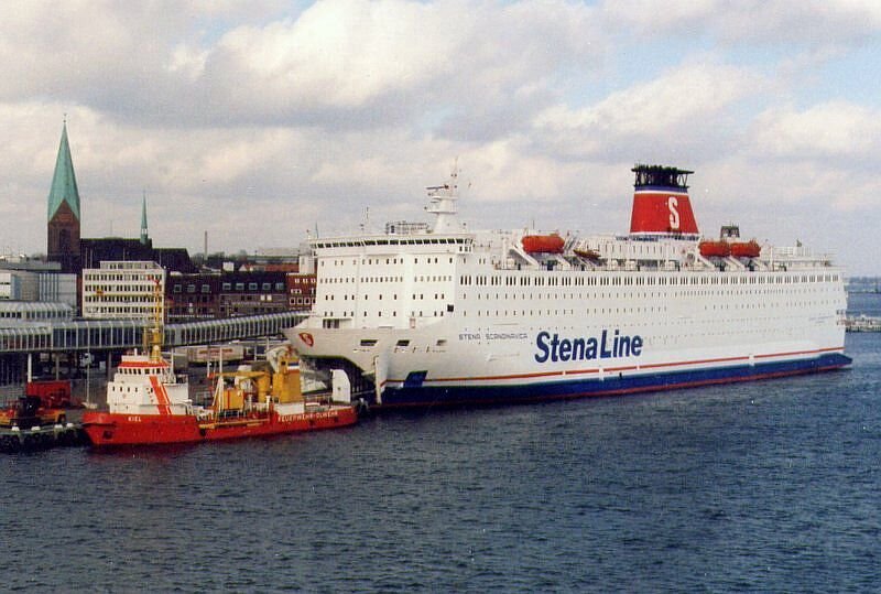 MS Stena  Scandinavica  Kiel - Gteborg im Mrz 1999 im Hafen Kiel.