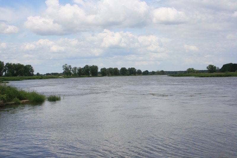 Neissemnde, Ortsteil Ratzdorf, Oder-Neisse-Mndung, gesehen von der Oder-Neisse-Mndung, 04.06.09