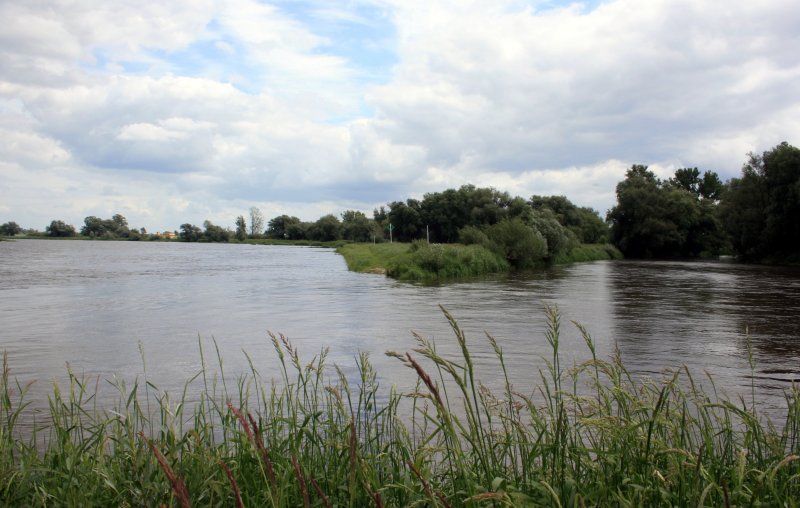 Neissemnde, Ortsteil Ratzdorf, Oder-Neisse-Mndung, links: Oder, rechts: Neisse, 04.06.09