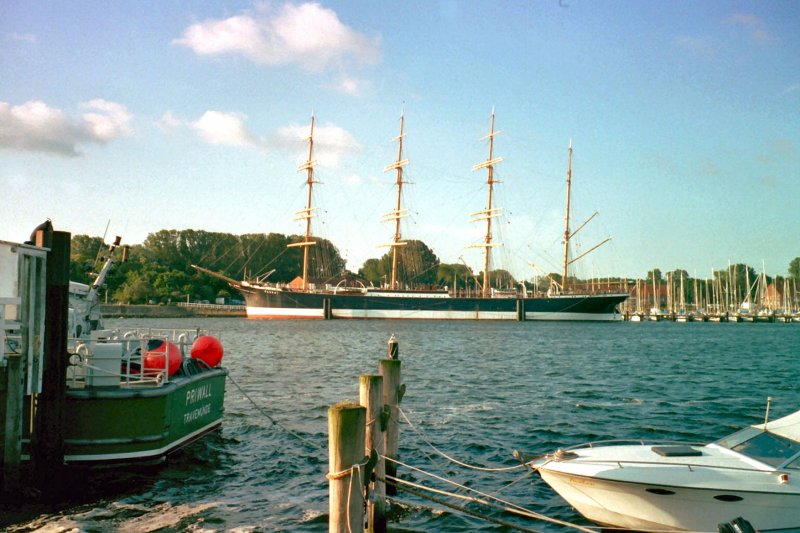 Segelschiff PASSAT in Travemnde, Sommer 2004, jetzt Museumsschiff, das tglich bersichtigt werden kann