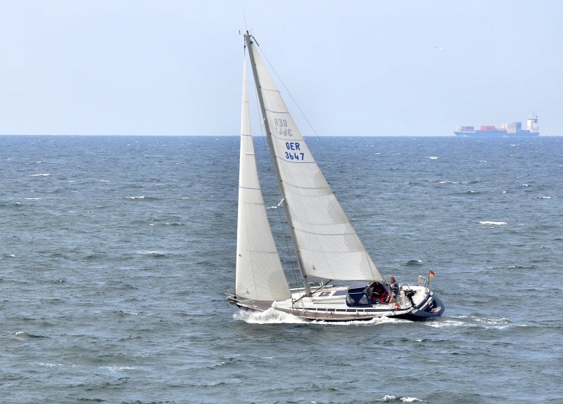 Segelyacht am 18.07.09 vor Helgoland. Windstrke 3/4