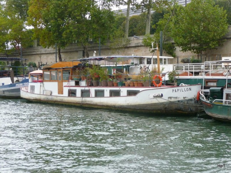 Seine Paris - MS PAPILLON ( Hausboot ) in Paris am 16.10.2009