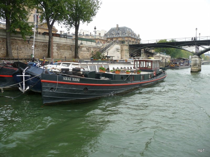 Seine Paris - MS SOLEI ROUGE ( Hausboot ) in Paris am 16.10.2009