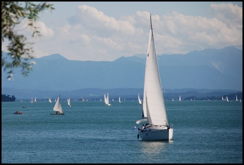 Sommerlaune auf dem Starnberger See. Aufgenommen am 03.August 2008.