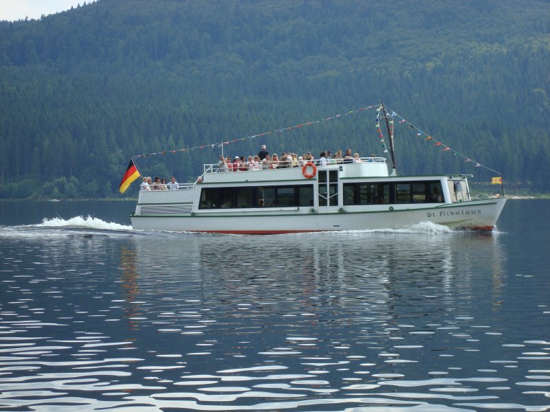  St.Nikolaus ,
Ausflugsschiff auf dem Schluchsee im Sdschwarzwald,
Juli 2008