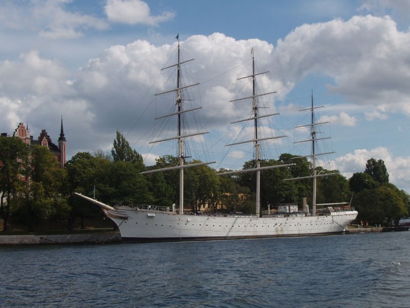 Stockholm-Alte Segelschiff in Skeppsholmen - Schiffbilder.de