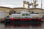 Diese feeding barge geht in Stettin ihrer Vollendung entgegen. Feeding barges werden zur automatisierten Fütterung von Fischen in offshore-Fischfarmen eingesetzt. 09.05.2019