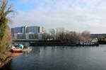 Blick in den  BORSIGHAFEN  in Berlin-Tegel am 27.01.2021.