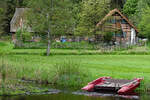 ROTER BARON am 18.5.2021 am Ufer der Wakenitz südlich von Lübeck