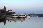 Blick in den Hafen von Tangermünde am 19.01.2019. Die KFGS Viking Beyla (07002022 , 109,90 x 11,45m) , Viking Astrild (07002023 , 109,90 x 11,45m) , excellence coral (07001711 , 82 x 9,50m) u.a. verbringen hier ihre Winterpause. 