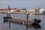 DP 3548 des WSA Magdeburg am 18.02.2007 im Hafen von Wittenberge. Auf der anderen Seite des Hafens ist der Auenbezirk Wittenberge des WSA Magdeburg zu sehen.