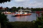 Dieses Bild zeigt die beiden Fhren die zwischen Bremen Vegesack und Lemwerder pendeln. Diese beiden Schiffe gehren zur FBS - Fhren Bremen-Stedingen GmbH. Aufgenommen am 22.08.2008