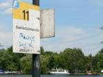 Die Fhre F11 verbindet den Wilhelmstrand in Berlin Oberschneweide mit der Baumschulenstrae in Treptow. Es kann eine normale Fahrkarte genutzt werden. 22.6.2008