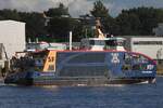 Hafenfähre FRIEDRICHSORT; Eigner/Betreiber: SFK; Aufnahmeort: Hafen Kiel, Ostsee, Deutschland; Datum: 01.08.2025; Info: (02339348)