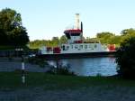 Nord-Ostsee-Kanal Fhre Kolberg, berquert den Kanal bei Landwehr.