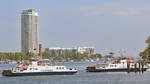 Priwall-Fähren TRAVEMÜNDE und PÖTENITZ im Hafen von Lübeck-Travemünde.