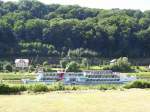 Das Motorschiff August der Starke ist am 21.08.08 Elbaufwrts unterwegs.