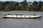 Ausflugsschiff CASCADE (ENI 02309261) ; Datum: 26.08.2026; Aufnahmeort: Elbe/Hafen Hamburg, Deutschland.