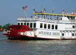 Creole Queen auf dem Mississippi. Rad nur noch Attrappe, New Orleans, 23. Mai 2003