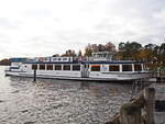 Bad Saarow am Scharmützelsee liegt das Fahrgastschiff Diensdorf am 06.