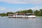 FGS GROSSER KURFÜRST (05600360 , 51,08 x 8,20m) , ein ex  Berliner Dampfer  , am 06.07.2020 bei Storkau auf Elbe-Talfahrt.