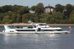 Fahrgastschiff HANSEATIC (ENI 05801450); Eigner/Betreiber: Reederei Abicht; Datum: 28.09.2025; Aufnahmeort: Elbe/Hafen Hamburg, Deutschland.