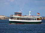 Das Fahrgastschiff Käpp'n Brass am 11.07.2020 in Warnemünde.