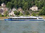 Loreley-Elegance(04807530; L=60; B=11,2mtr.; 1380PS; 600 Personen; Bj.2009)bei St.Goar Rheinaufwrts; 120829