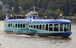 Ausflugs-Fahrgastschiff   ,,MOBY DICK“, am Rolandseck auf dem Rhein am 22.09.2013 gesehen