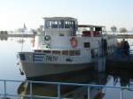 Fahrgastschiff der  Weien Flotte , aufgenommen im April 2009 in Ltzen (Gizycko) / Masuren.