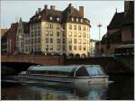 Rundfahrt mit dem Panoramaboot auf der ILL in Strasbourg.