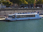 An Bord des Navilys Bootes kann man an Flussrundfahren auf der Rhone in Lyon Teilnehmen. 09.2022