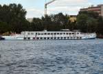 Fahrgasrschiff SACHSEN auf der Spree in Hhe treptower Park, Juni 2008