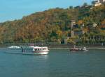 Die  Theodor Fontane  auf dem Rhein unterhalb der Festung Ehrenbreitstein; 10.10.2008