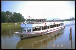 MS ZEUS auf der Weser bei Minden, Aufnahme von 1993
