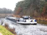 GMS WELS ENI 02313771,  MMSI 211573560 unterwegs im Elbe Lbeck Kanal bei Kanal-  Km 29,4 mit Kurs Lbeck-Herrenwyk...