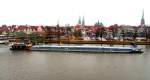 GMS Annette ENI 04012410 hat das Ziel, den Lübecker Klughafen erreicht und macht hier fest...
