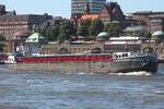 Binnenfrachtschiff ALASCO (ENI 04700180); Datum: 23.06.2026; Aufnahmeort: Elbe/Hafen Hamburg, Deutschland.