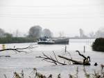 Das Polnische Frachtschiff BM 5290 , 08340095 , fhrt am 24.10.2011 von der Hohensaaten-Friedrichsthaler Wasserstr. kommend in die West-Oder zu Tal ein.