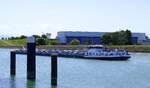 GMS Bohemia, rheinaufwärts vor der Schleuse Vogelgrün/Elsaß, Heckansicht, Juni 2025