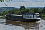 GMS Château Lafaurie, Euro Nr. 01823383, aufgenommen auf der Mosel nahe Wasserbilligerbrück, zu Tal. L 83,5 m, B 8,15 m, Ladekapazität  955 t, BJ 1952, Flagge Frankreich. 03.06.2018