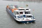 Containerschiff  Dortsman  auf dem Rhein bei Bonn - 17.02.2010