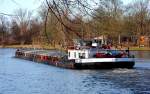 GMS  ELLA  ENI 04004810, auf der Kanaltrave Lübeck mit Kurs ELK Schleuse Büssau...
Aufgenommen: 3.3.2012