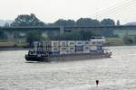GMS Isis (02332311 , 135 x 11,45m) am 07.07.2017 voll bepackt mit Containern bei Rees auf Rhein-Bergfahrt.