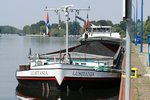 GMS LUSITANIA (04005670 , 80 x 8,20m) lag am 25.07.2016 an der Liegestelle im Weißer See.