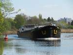 GMS Marcel (04030900 , 66,84 x 8,19m) am 17.04.2020 im Teltowkanal Höhe Teltow auf Talfahrt. 