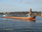 NAUTIC (ENI 053001609 am 1.3.2013, Hamburg, Elbe, vor Finkenwerder bei der Einfahrt in das Köhlfleet /   ex HAVEL, HANSA 25, ESSO LÜBECK /   GMS / Tonnage: 1230 t /  Lüa 79,87 m, B 8,25