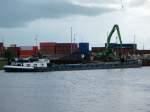 GMS Nautrans (06004246 , 80 x 8,25) wurde am 14.05.2014 im Hafen Wustermark (Havelkanal) von einem Sennebogen 850 Bagger beladen.