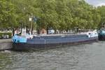 GMS NOUMEA, ENI 06001243, L 39,11 m B 5,05 m, 350 t, liegt nahe L�ttich auf dem Albertkanal am Ufer. 17.09.2026